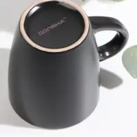 Кружка Доляна &laquo;Ваниль&raquo;, 350 мл, керамика, чёрная