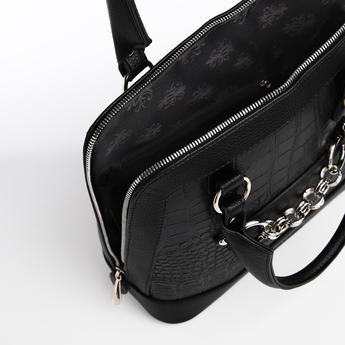 Сумка женская TEXTURA, тоут, средний размер, цвет чёрный