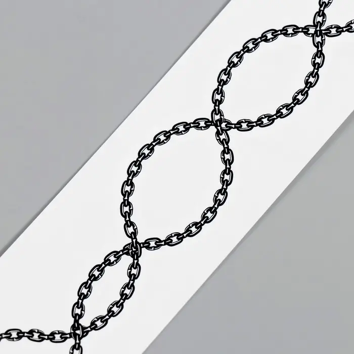 Переводная тату на тело чёрная «Браслет. Цепь», 20×3 см Переводная тату на тело чёрная «Браслет. Цепь», 20×3 см