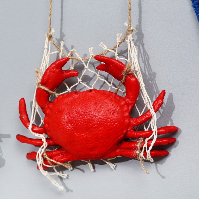 Сувенир морской Краб в сетке 22*14см Сувенир морской Краб в сетке 22*14см