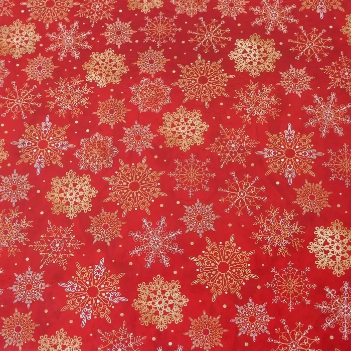 Бумага упаковочная новогодняя глянцевая двусторонняя &laquo;Волшебные снежинки&raquo;, 70&times;100 см