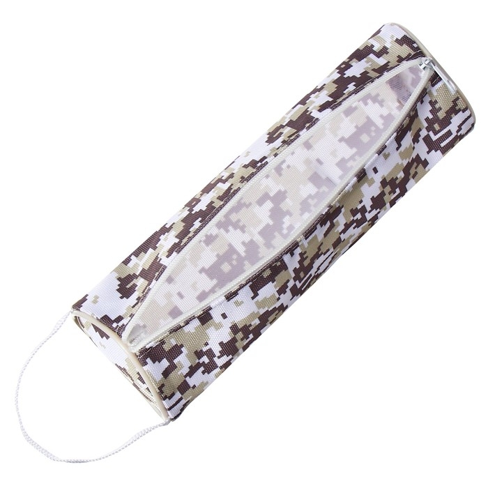 Пенал-тубус школьный на молнии Пенал-тубус школьный на молнии "Миллитари" Calligrata, коричнево-белый