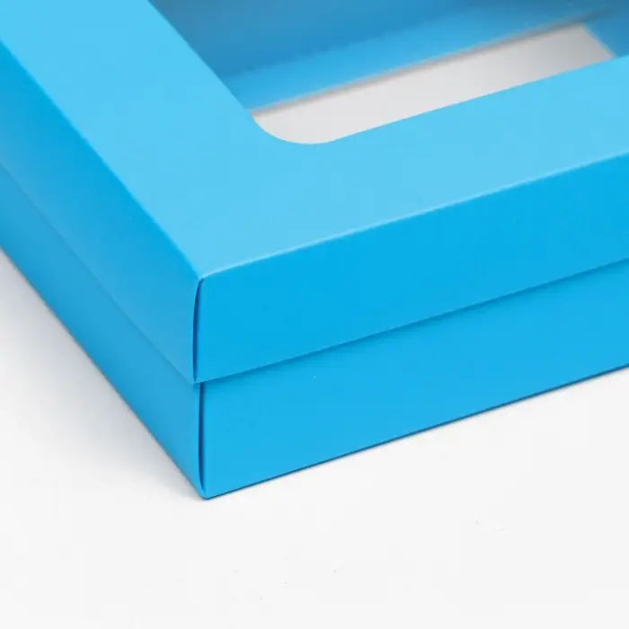 Коробка подарочная складная, упаковка, крышка - дно, с окном, бирюзовая, 16.5×12.5×5.2 см Коробка подарочная складная, упаковка, крышка - дно, с окном, бирюзовая, 16.5×12.5×5.2 см