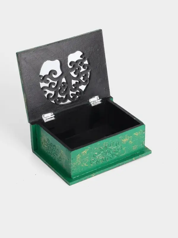 Шкатулка &laquo;Древо&raquo;, 19&times;14&times;7 см, МДФ, зелёная