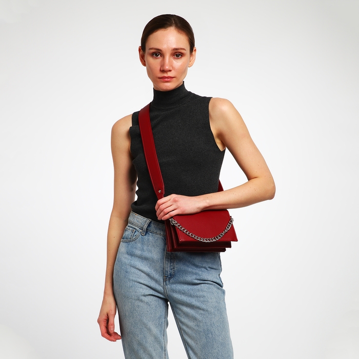 Сумка женская TEXTURA, мессенджер, маленький размер, цвет бордовый Сумка женская TEXTURA, мессенджер, маленький размер, цвет бордовый