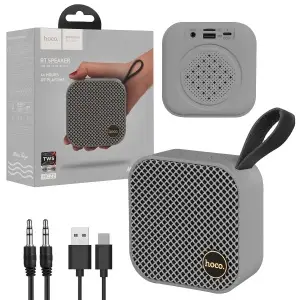Портативная акустика HC22 HOCO Bluetooth серая