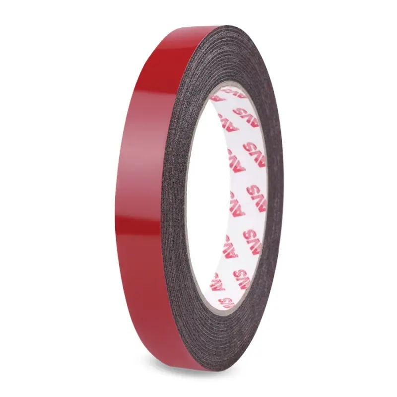 Лента клейкая двусторонняя AVS SCH-021 15 mm x 5 m вспененная основа (черная)