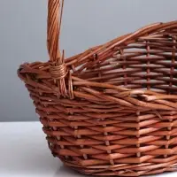 Набор корзин плетёных, овальные 4 шт., 51×40 см, Н 14/20 см, Н с ручкой 47 см, 43×33×13H/17Hх42H38×28×10H/15Hх