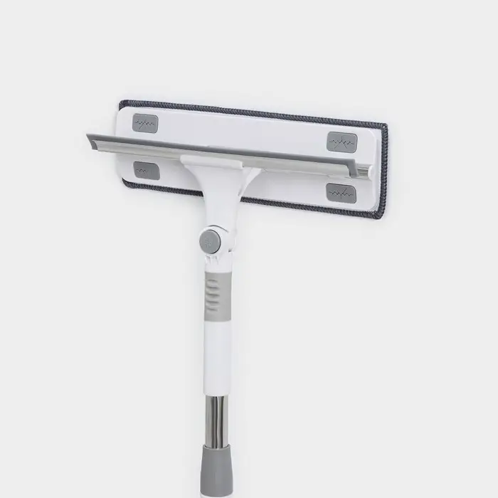 Окномойка с насадкой из микрофибры, фиксатор, стальная телескопическая ручка, 28,5×8,5×85(135) см Окномойка с насадкой из микрофибры, фиксатор, стальная телескопическая ручка, 28,5×8,5×85(135) см