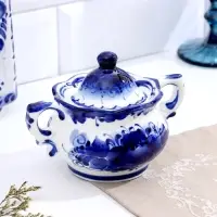 Сахарница фарфор гжель &laquo;Секрет&raquo;