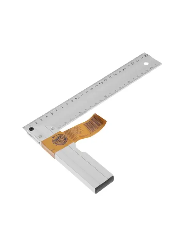 Угольник алюминиевый с уровнем ТУНДРА, 250 мм