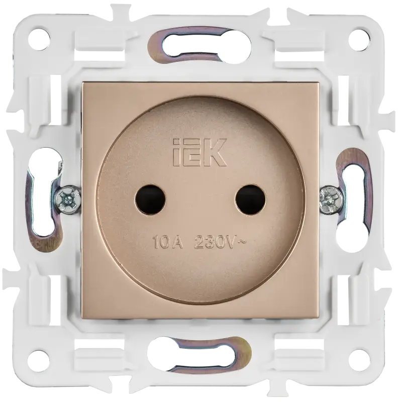 SKANDY Розетка с заземлением с защитными шторками 16А SK-R04Sa песочный IEK