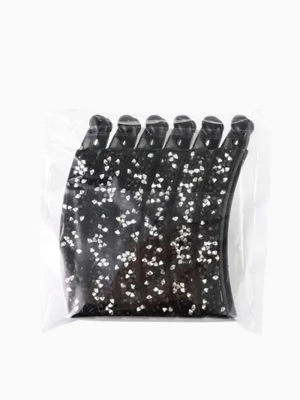 Банан для волос &laquo;Эмма&raquo;, 10 см, серебристо-чёрный