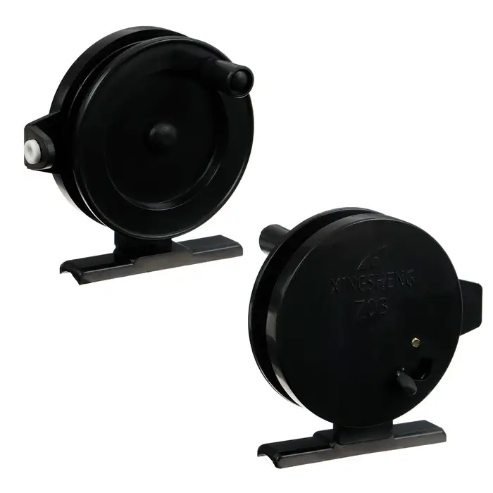 Катушка инерционная, пластик, диаметр 6.3 см, направляющая лески, цвет черный, 703 Катушка инерционная, пластик, диаметр 6.3 см, направляющая лески, цвет черный, 703