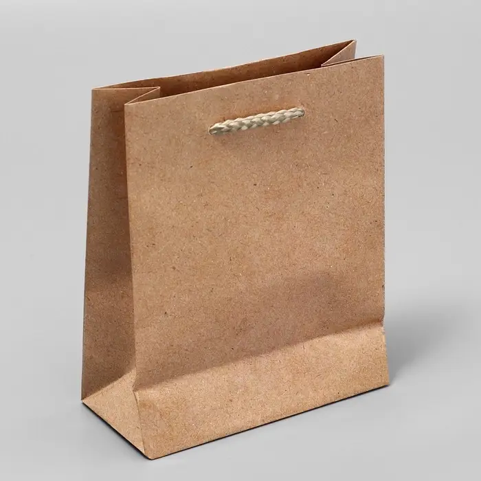 Пакет подарочный ламинированный, упаковка, «Крафт», S 12 х 15 х 5.5 см