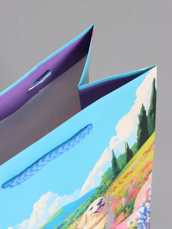 Пакет подарочный ламинированный "Поле цветов" 18 х 22,3 х 10 см