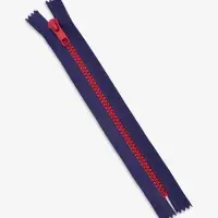 Молния &laquo;Трактор&raquo;, №5, неразъёмная, замок автомат, 20 см, синяя, красная