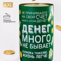 Копилка XXL &laquo;Денег много не бывает&raquo;, 20&times;12.5 см