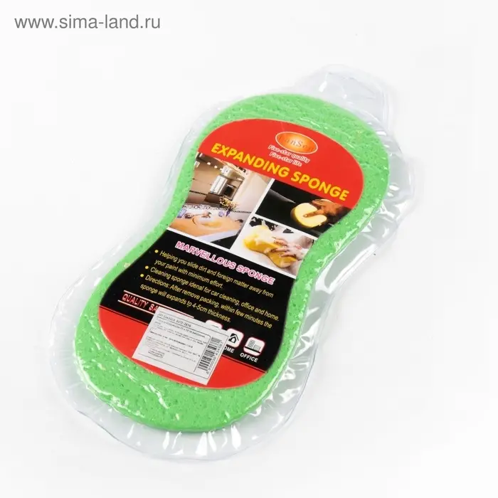 Губка впитывающая для авто, 22&times;10 см, вакуумная, микс