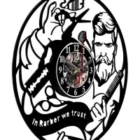 Часы настенные интерьерные &laquo;Барбершоп&raquo;, бесшумные, плавный ход, 30&times;30 см, от батарейки 1&times;АА