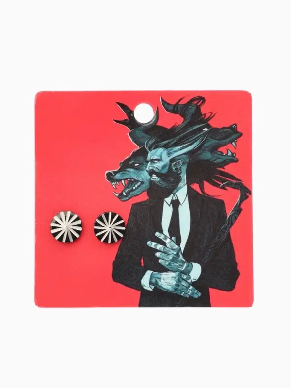 Серьги металл &laquo;Пусеты&raquo; стальные, грани, цвет чёрный