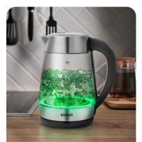 Чайник электрический стеклянный с подсветкой КТ-6107 Чайник электрический стеклянный с подсветкой КТ-6107