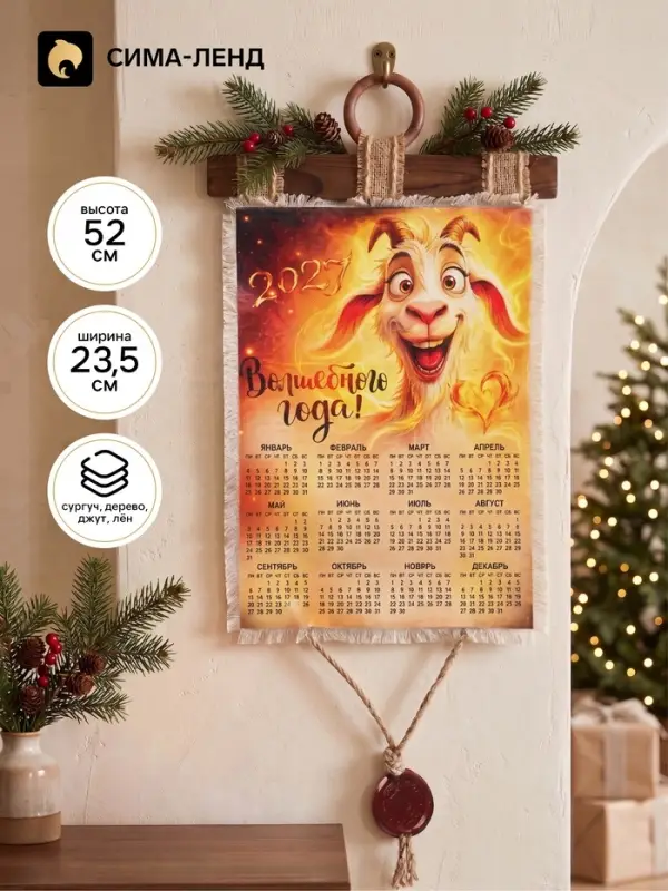 Календарь настенный &laquo;Волшебного года&raquo;, 23.5&times;52 см