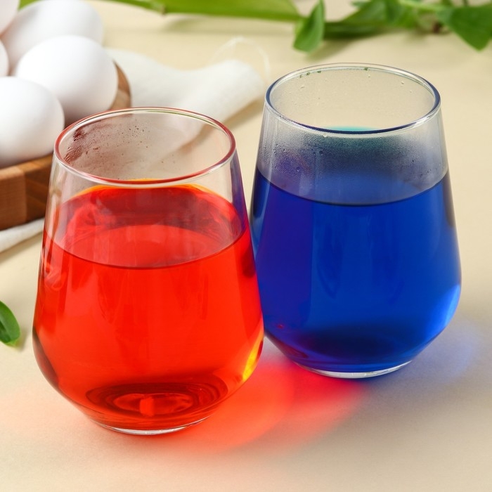 Пасхальный набор «Гжель»: 2 красителя: красный, синий + наклейки для яиц