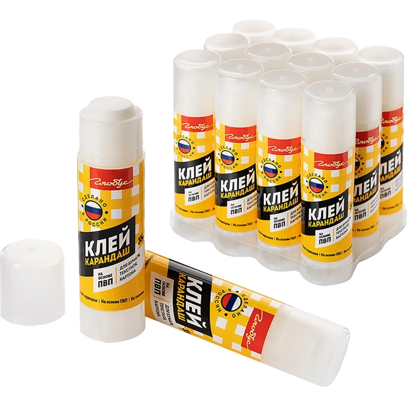 Клей-карандаш 35г Глобус ПВП 1024