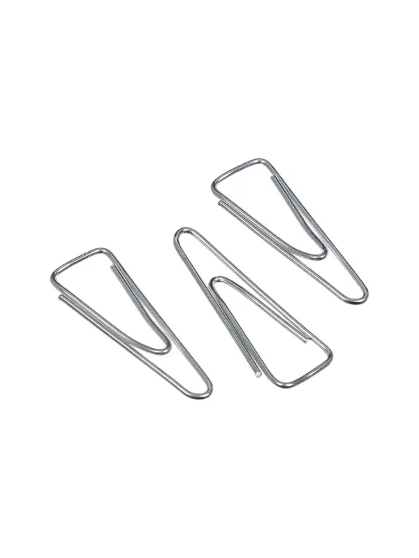 Скрепки канцелярские 25 мм, 100 штук, ErichKrause, никелированные, треугольные, картонная упаковка