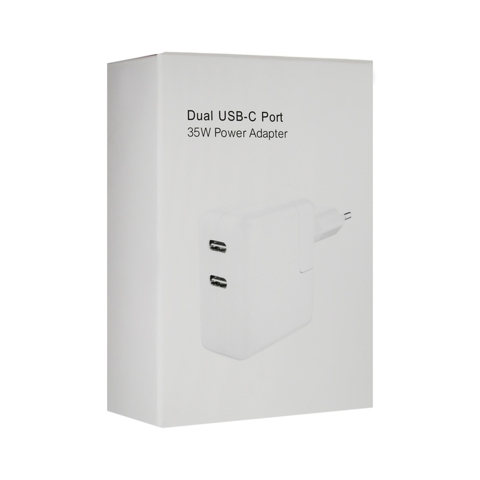 Сетевое зарядное устройство GQ-9, 2 Type-C, 3 A, 35 W, белое