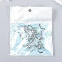 Карабин металл с кольцом "Звезда" серебро 3,4х2,3 см Карабин металл с кольцом "Звезда" серебро 3,4х2,3 см