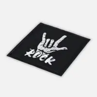 Термоаппликация Rock, 7.8×8.8 см, фасовка 10 шт., чёрная