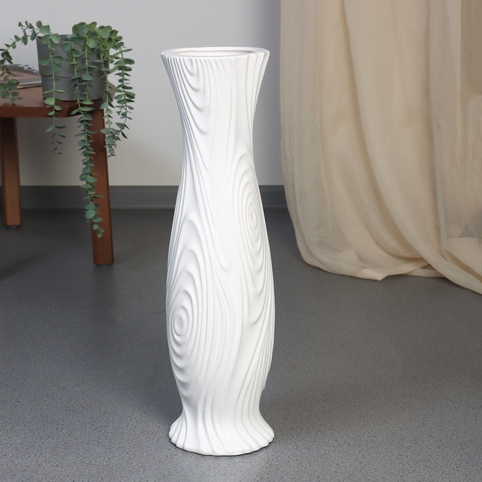 Ваза керамика напольная Ваза керамика напольная "Тревор" 56х15 см, белый