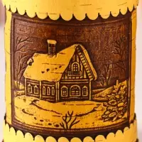 Туес шитый "Домики", D8смхH(с хватком)14см, береста Туес шитый "Домики", D8смхH(с хватком)14см, береста