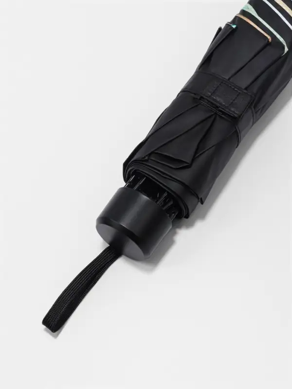 Зонт механический &laquo;Лепесток&raquo;, эпонж, 4 сложения, 8 спиц, R=48/56 см, d=96 см, МИКС