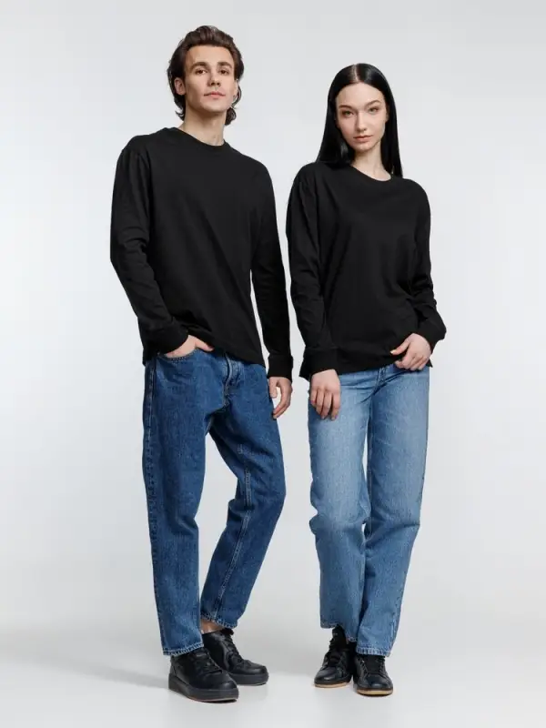 Футболка унисекс с длинным рукавом Pioneer LSL, черная, размер XS