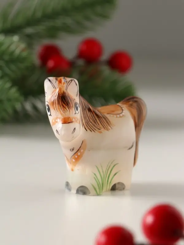 Сувенир Лошадка Селена, 6х5,5 см, селенит