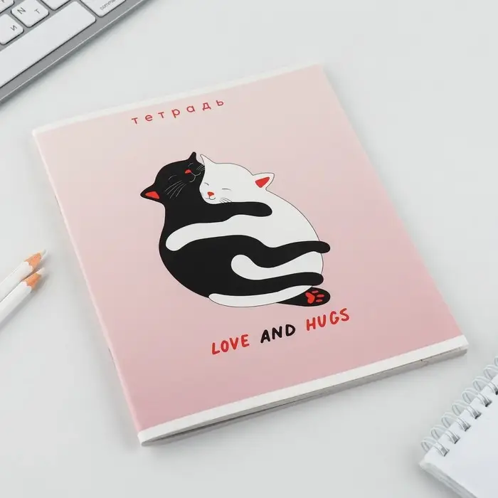 Тетрадь в клетку, 48 л., А5, на скрепке, блок №2 «Нежность» МИКС