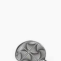 Кошелёк-монетница на молнии 9.5&times;3&times;7.5 см, с монохромным принтом, МИКС