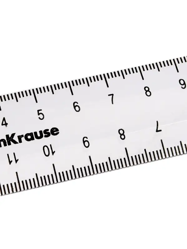 Линейка 15 см ErichKrause Clear, прозрачная