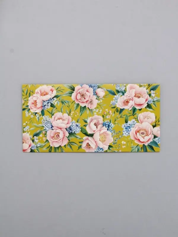 Конверт для денег «Цветы», жёлтый, 16,5 х 8 см Конверт для денег «Цветы», жёлтый, 16,5 х 8 см