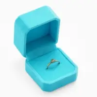 Футляр бархатный под кольцо и серьги &laquo;Геометрия&raquo;, 5&times;5.5 см, голубой