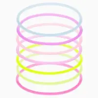 Силиконовый браслет &laquo;Светящийся&raquo;, тонкая линия, набор 10 шт. цвет МИКС, 5.5 см