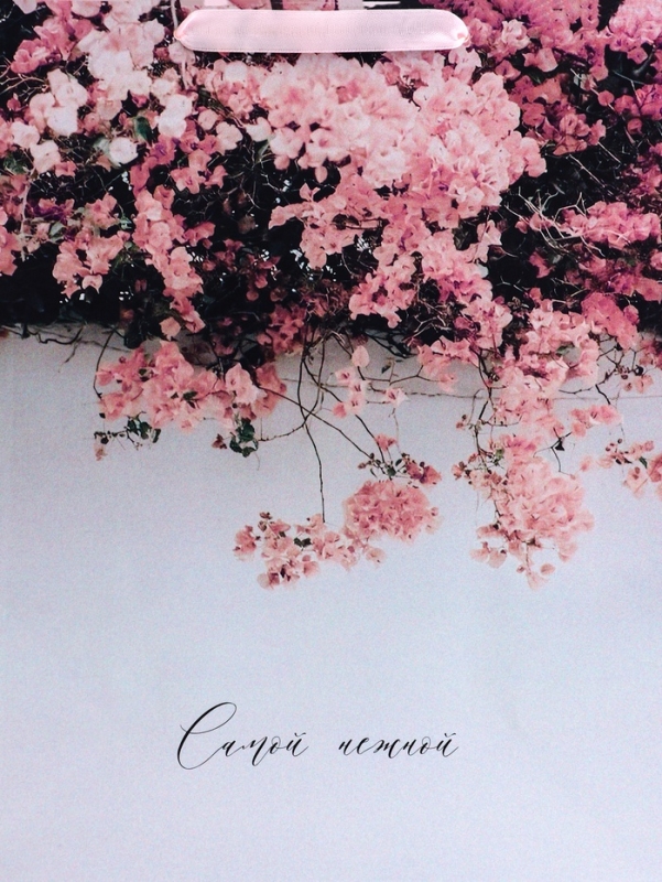 Пакет подарочный вертикальный «Табебуйя розовая»,  M 26 × 32 × 12 см