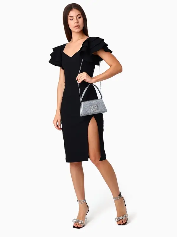 Сумка-клатч женская вечерняя на магните, серая