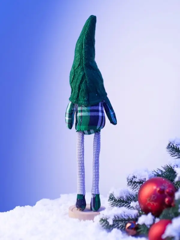 Фигура текстиль «Гном в зелёном» 42 см, 1 LED, от батареек AG13×3, свечение тёплое белое Фигура текстиль «Гном в зелёном» 42 см, 1 LED, от батареек AG13×3, свечение тёплое белое