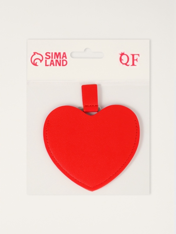 Зеркало сердце (1) б/увел 8,4*9,5см/7,5*9см кожзам/акрил крас пакет QF Зеркало сердце (1) б/увел 8,4*9,5см/7,5*9см кожзам/акрил крас пакет QF