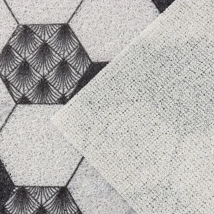 Коврик придверный Доляна &laquo;Мрамор&raquo;, вырезной, грязезащитный, 80&times;120 см, серый