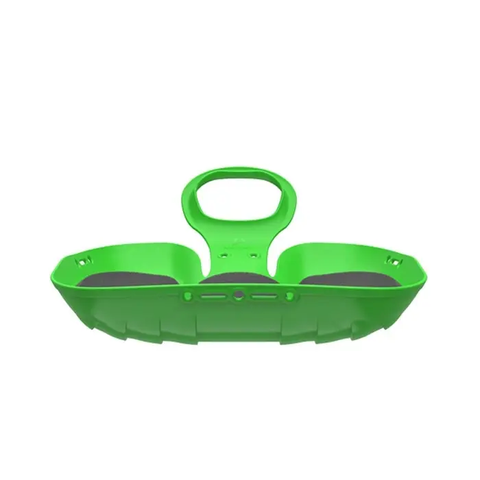 Санки-ледянки с мягкой сидушкой «Вираж», зеленые, 39×37см